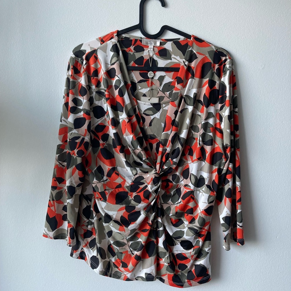 Abstract Floral Blouse
